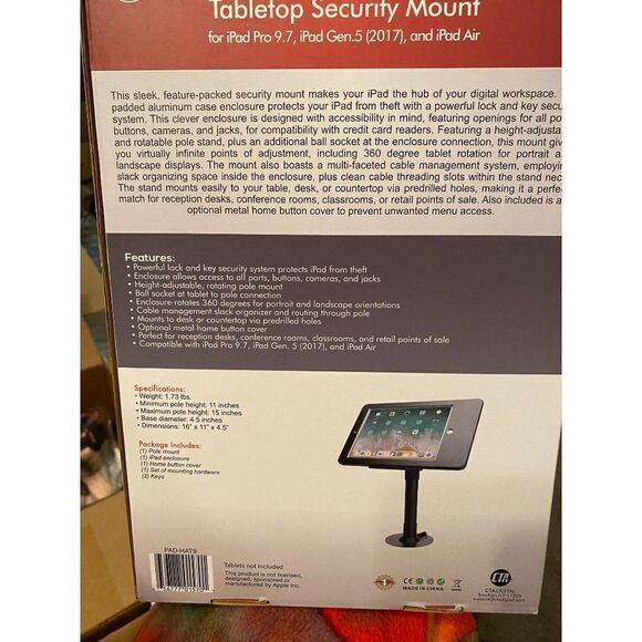 CTA Digital PAD-HAT9 Height-Adjustable Tabletop Se - Picture 5 of 7